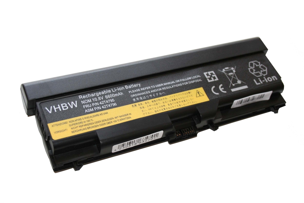 VHBW batéria IBM Lenovo Thinkpad T510 , 6600mAh 11.1V Li-Ion 2595 - neoriginálna