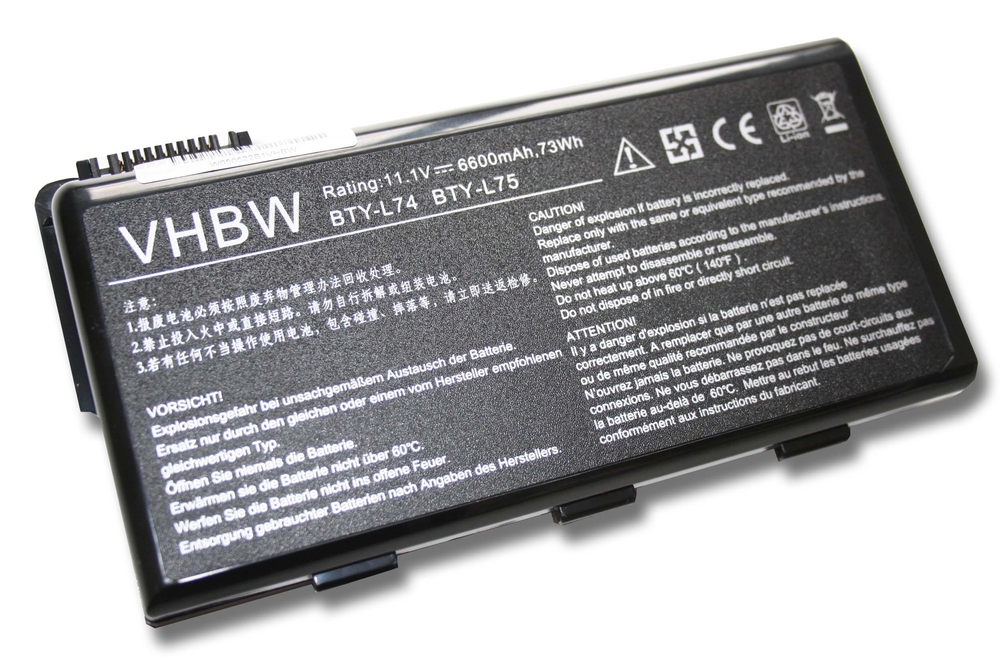 VHBW 3285 batéria MSI  BTY-L74, BTY-L75 , 6600mAh Li-Ion - neoriginálna