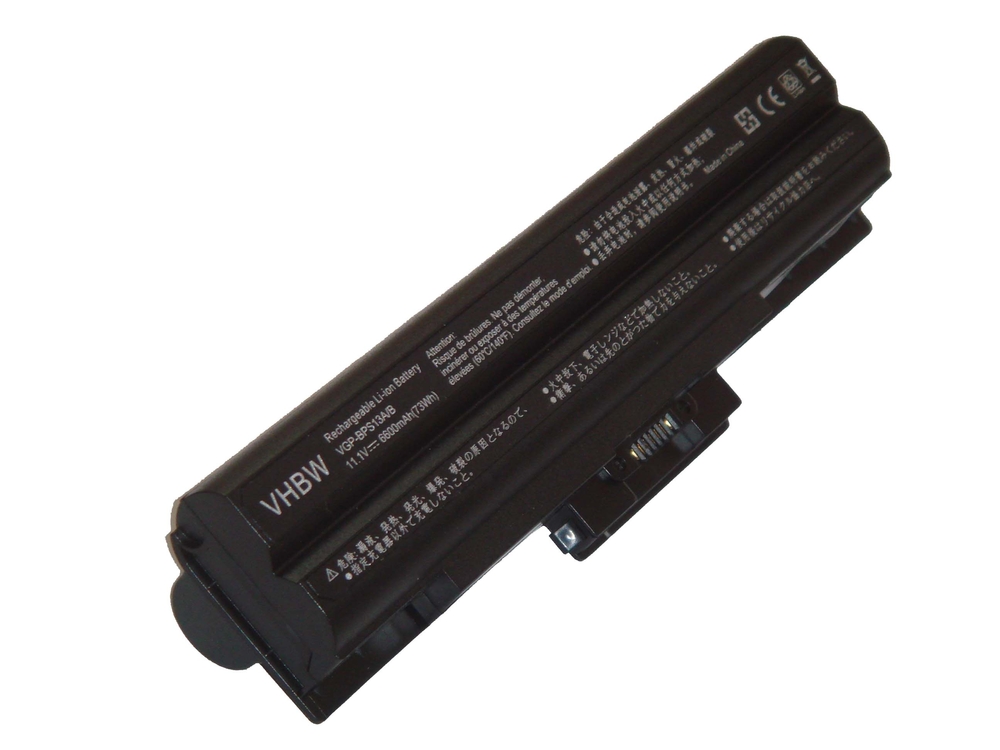 VHBW 3887 batéria SONY VAIO VGP-BPL13/BPS13 6600mAh čierna Li-Ion - neoriginálna