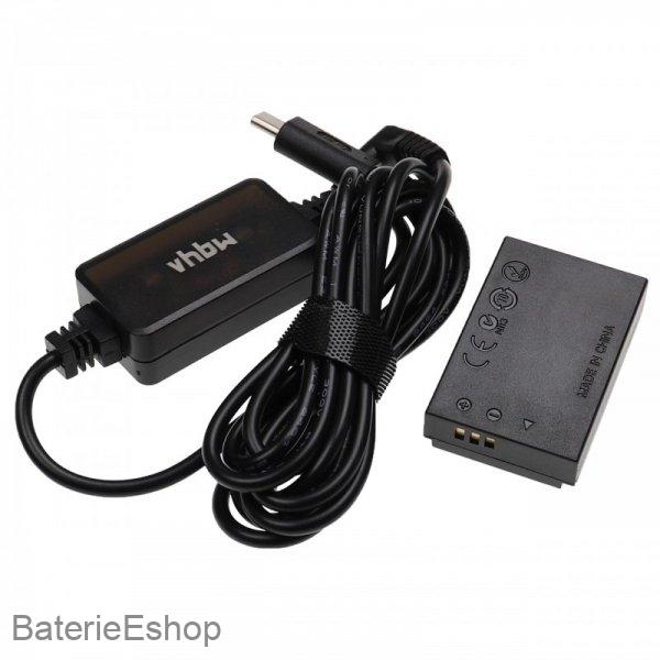 USB napájací adaptér ako ACK-E12 pre Canon EOS M50 atď. + DC spojka ako DR-E12