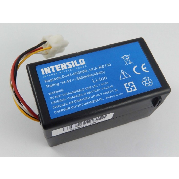 INTENSILO batéria pre Samsung Navibot VCA RBT 30 14,4V Li-Ion, 3400mAh