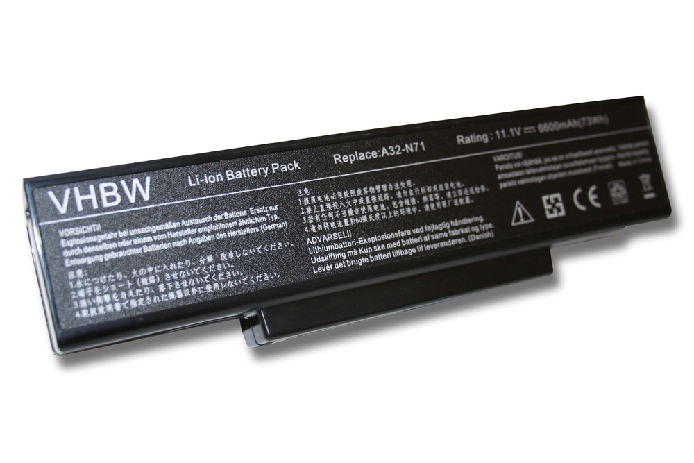 VHBW batéria ASUS A32-K72 , 6600mAh 11.1V Li-Ion 3124 - neoriginálna