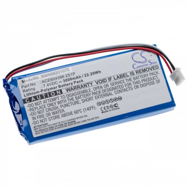 Batéria pre Aaronia Spectran HF-Rev.3 a ďalšie ako ACE604396 2S1P, 3000mAh