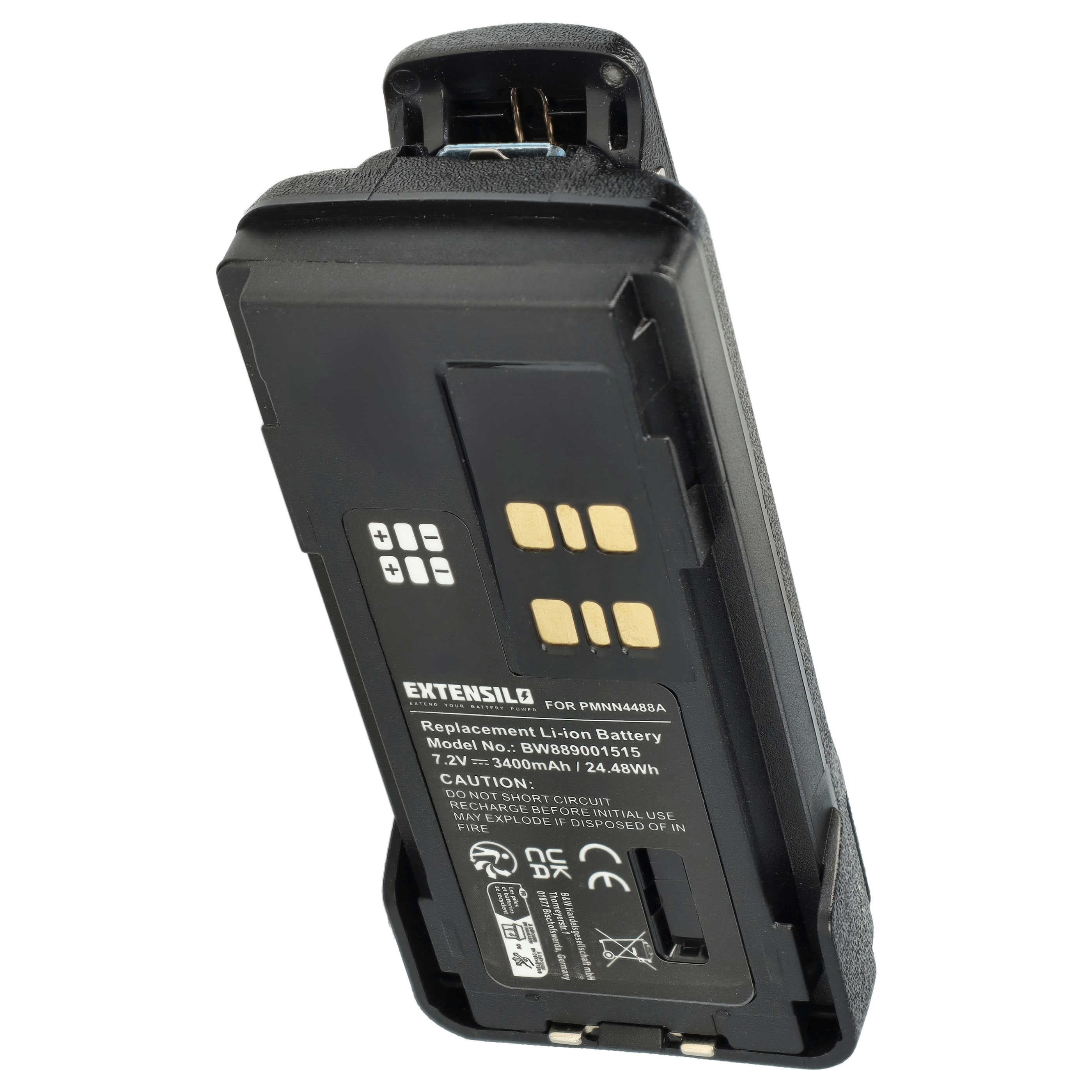 EXTENSILO batéria ako PMNN4488a pre Motorola DP2400 a ďalšie 7,2V, Li-Ion, 3400m